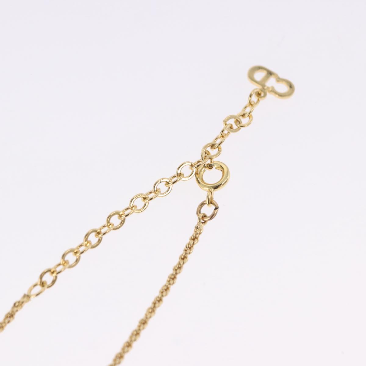 Christian Dior Necklace metal Gold Tone Auth 192162V