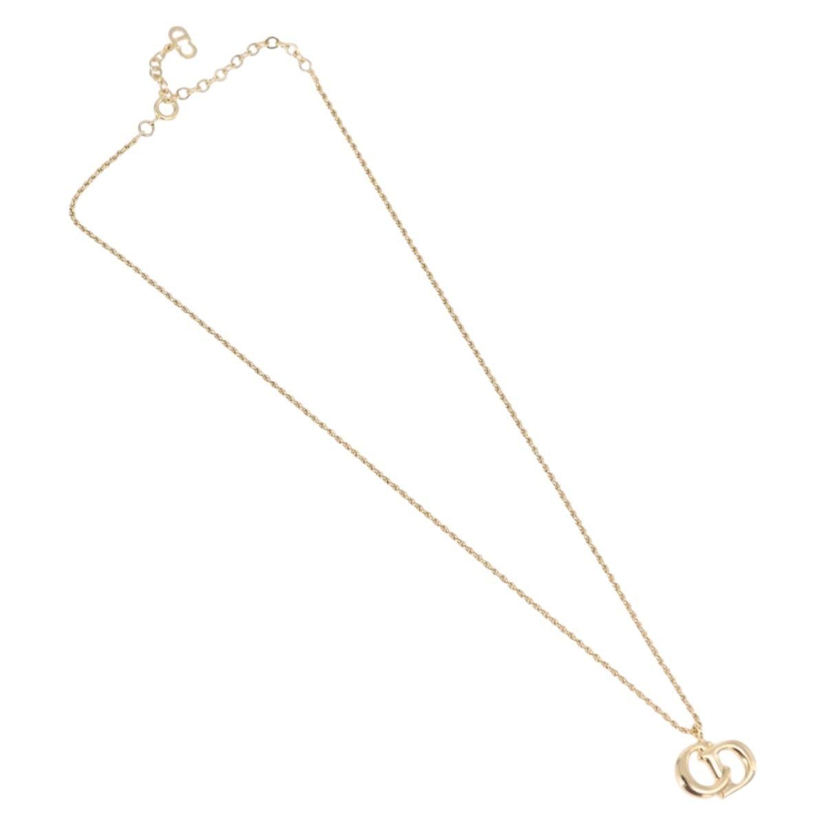 Christian Dior Necklace metal Gold Tone Auth 192162V
