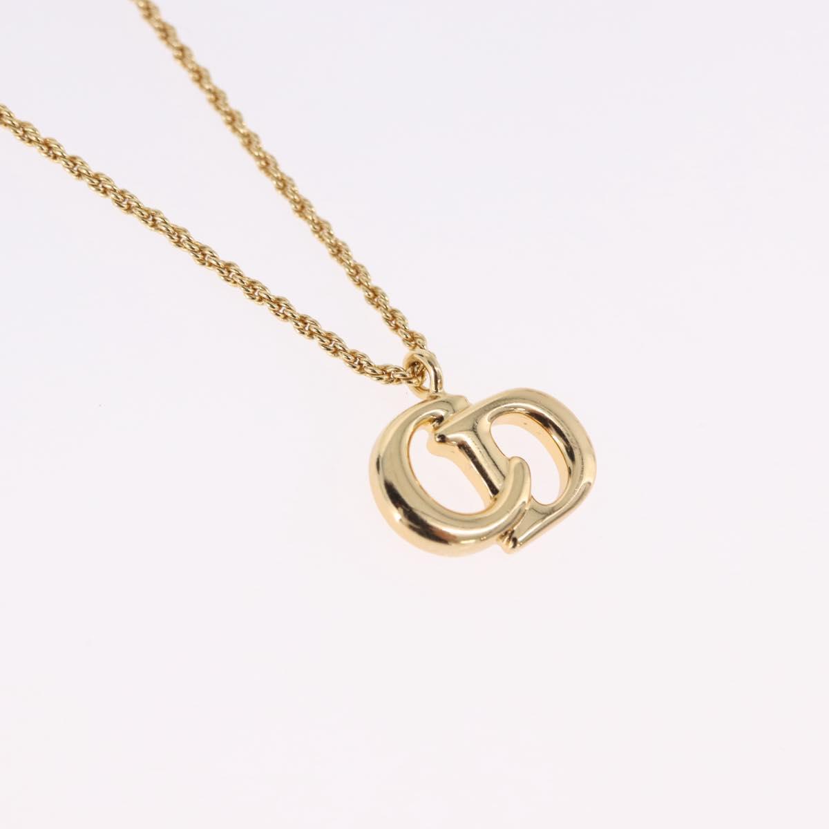 Christian Dior Necklace metal Gold Tone Auth 192162V