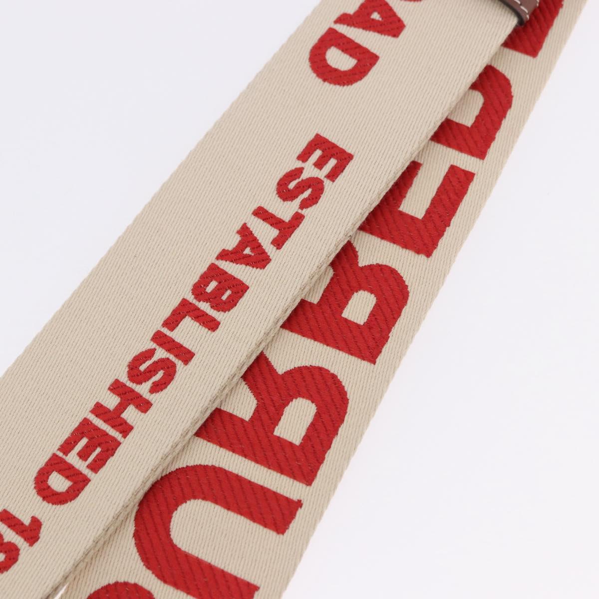 BURBERRY Shoulder Strap Canvas 36.2"" Beige Gold Auth 192166M
