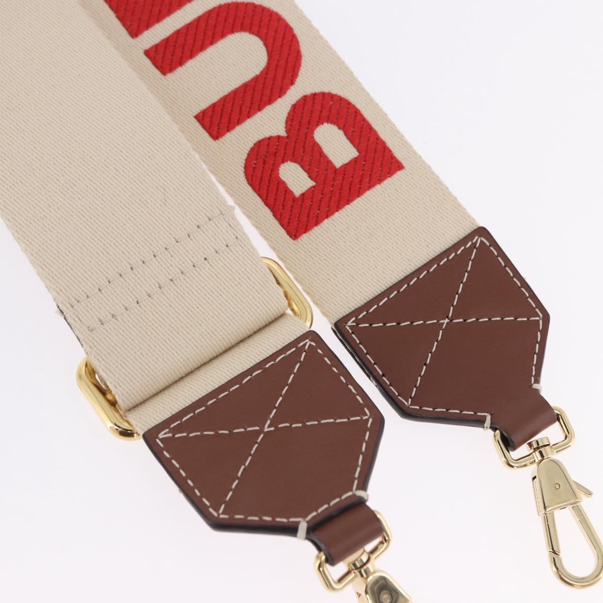 BURBERRY Shoulder Strap Canvas 36.2"" Beige Gold Auth 192166M