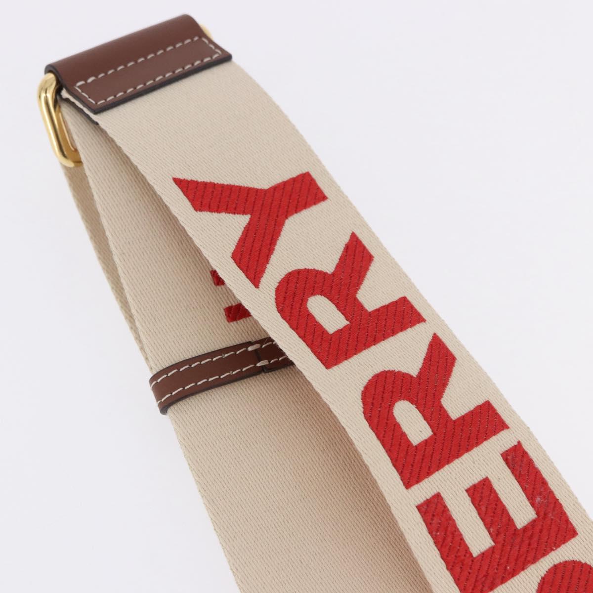BURBERRY Shoulder Strap Canvas 36.2"" Beige Gold Auth 192166M