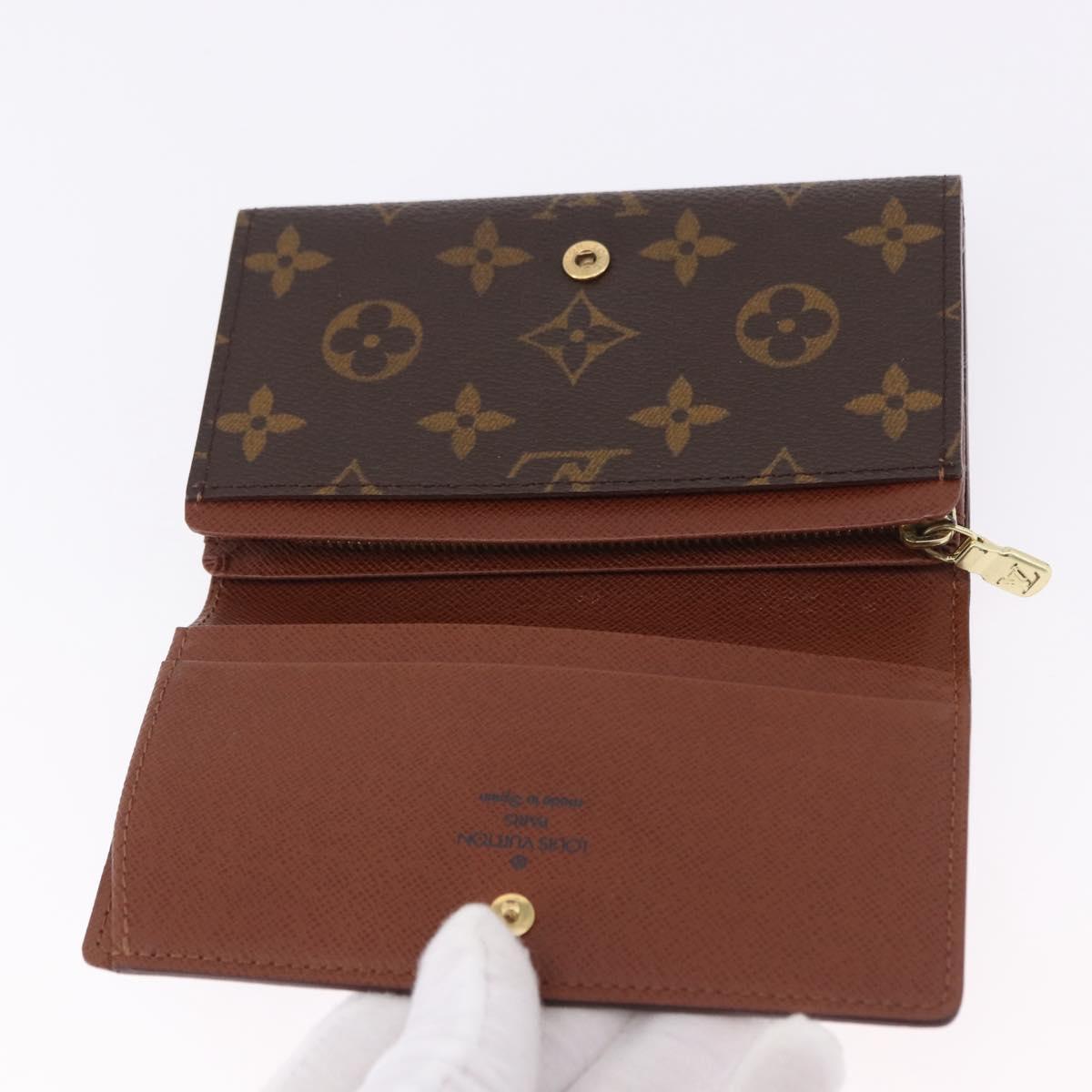 LOUIS VUITTON Monogram Porte Monnaie Billets Tresor Wallet M61730 Auth 192170A