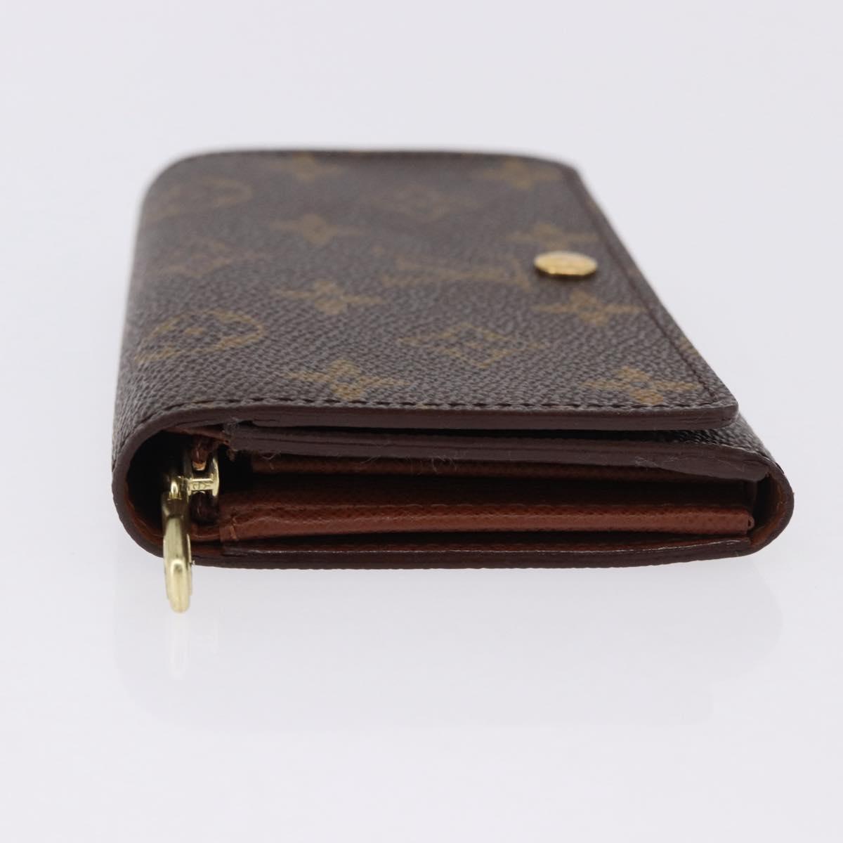 LOUIS VUITTON Monogram Porte Monnaie Billets Tresor Wallet M61730 Auth 192170A