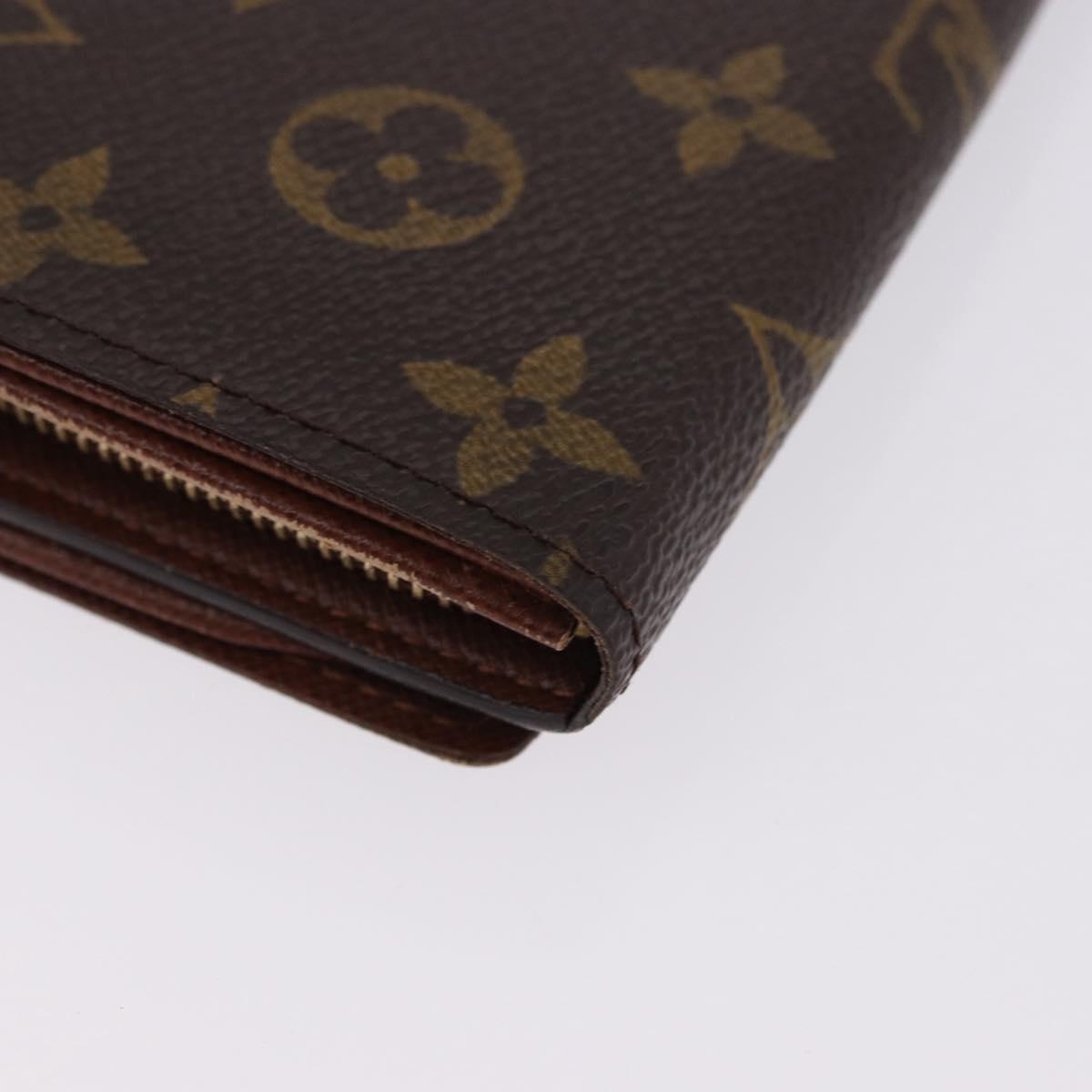 LOUIS VUITTON Monogram Porte Monnaie Billets Tresor Wallet M61730 Auth 192171A