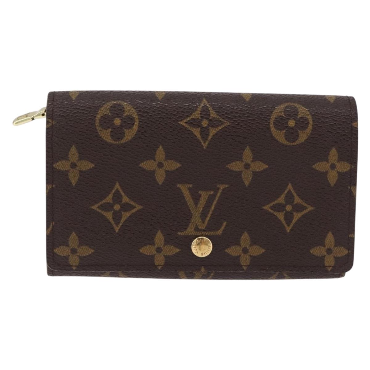 LOUIS VUITTON Monogram Porte Monnaie Billets Tresor Wallet M61730 Auth 192171A