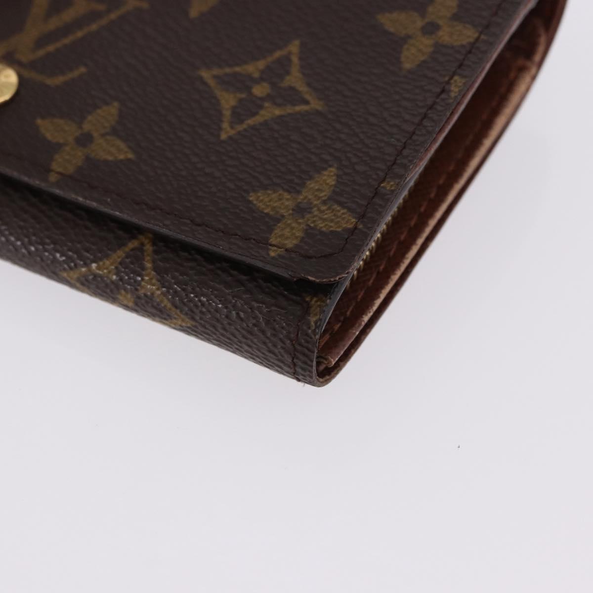 LOUIS VUITTON Monogram Porte Monnaie Billets Tresor Wallet M61730 Auth 192171A