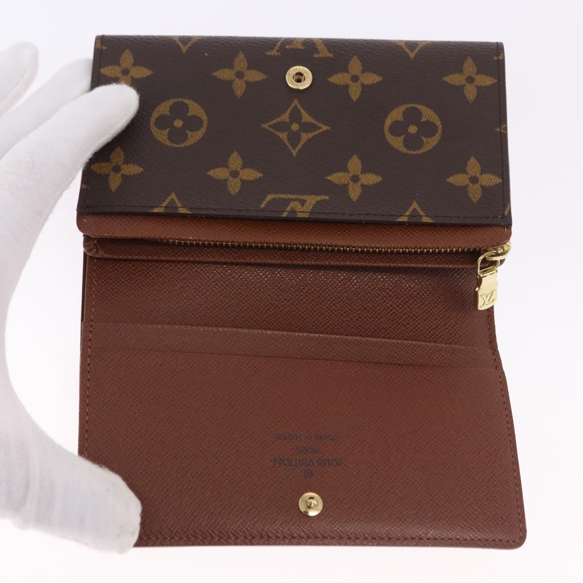 LOUIS VUITTON Monogram Porte Monnaie Billets Tresor Wallet M61730 Auth 192172V