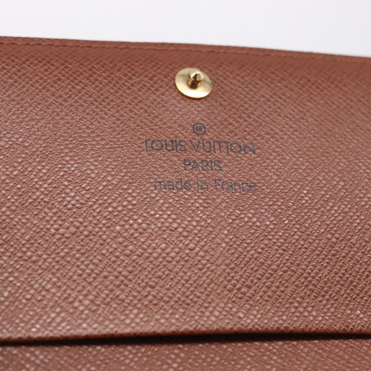 LOUIS VUITTON Monogram Porte Monnaie Billets Tresor Wallet M61730 Auth 192172V