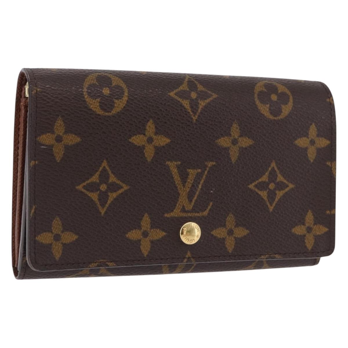 LOUIS VUITTON Monogram Porte Monnaie Billets Tresor Wallet M61730 Auth 192172V
