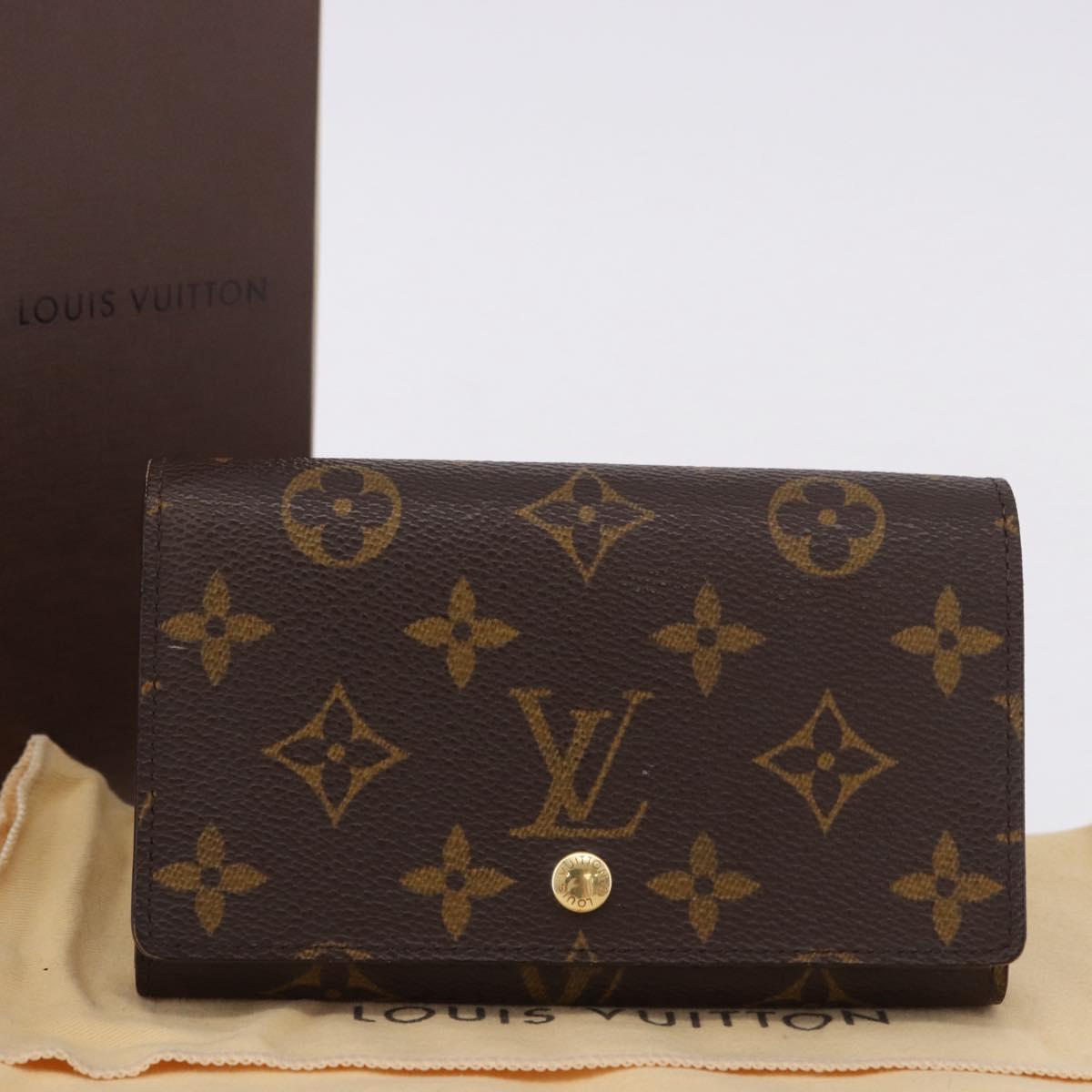 LOUIS VUITTON Monogram Porte Monnaie Billets Tresor Wallet M61730 Auth 192172V