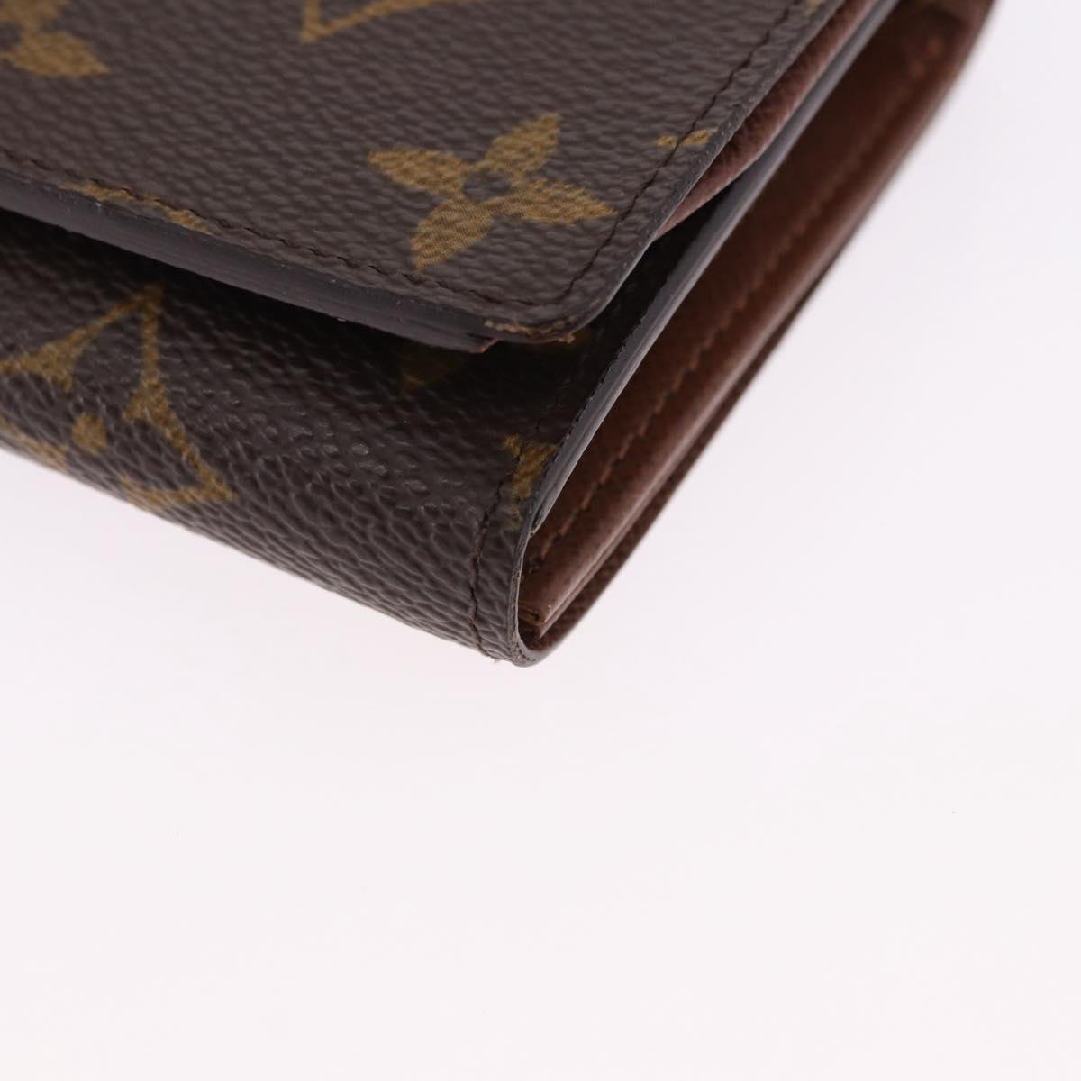 LOUIS VUITTON Monogram Porte Monnaie Billets Tresor Wallet M61730 Auth 192172V