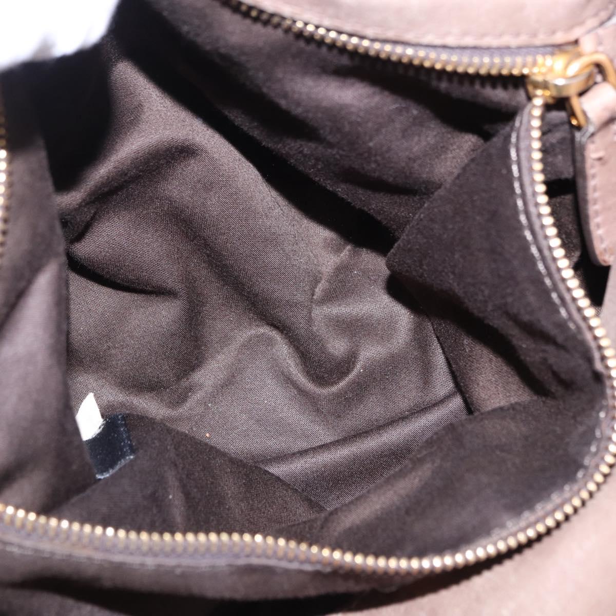 Miu Miu Hand Bag Leather 2way Beige Gold Auth 192198V