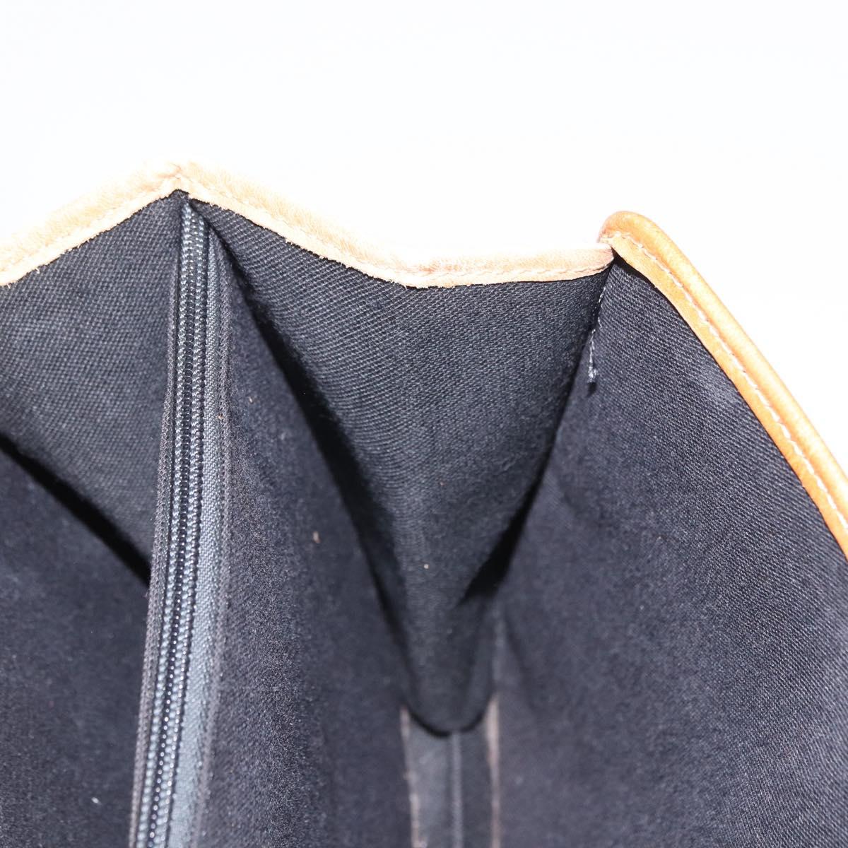 Christian Dior Trotter Canvas Hand Bag PVC 2way Navy Gold Auth 192200