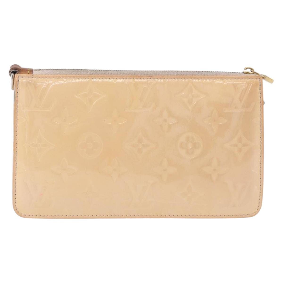LOUIS VUITTON Vernis Lexington Pouch Marshmallow Pink M91057 LV Auth 192204