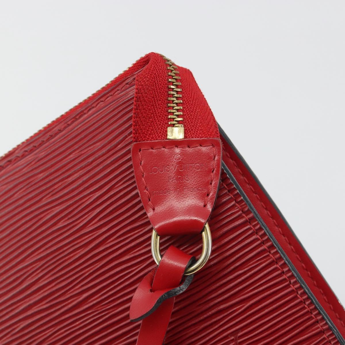 LOUIS VUITTON Epi Pochette Accessoires Pouch Red M52947 LV Auth 192205A