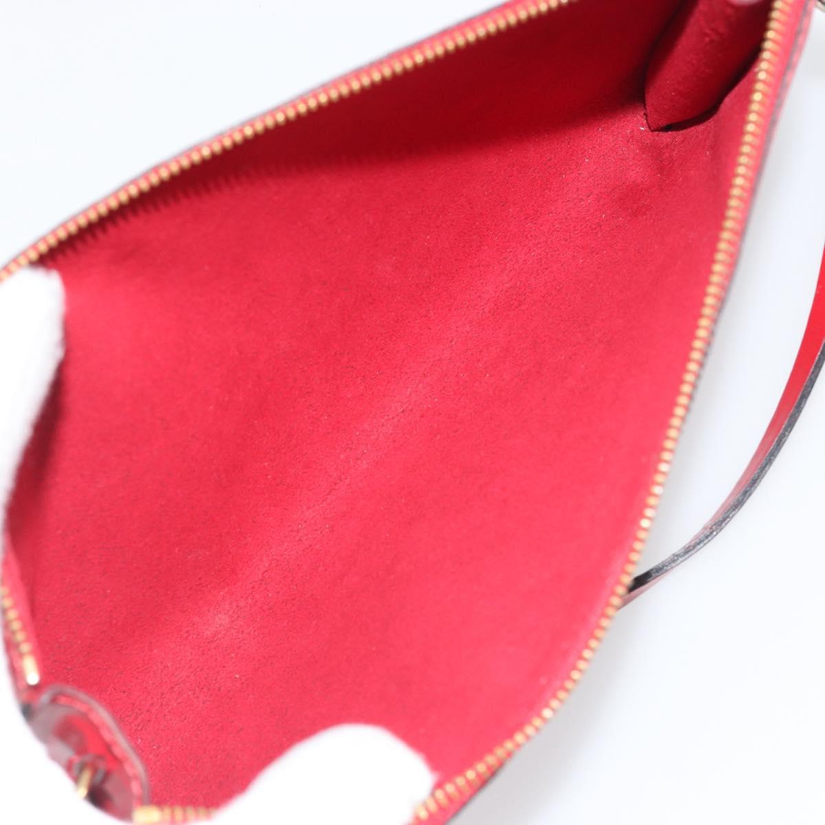 LOUIS VUITTON Epi Pochette Accessoires Pouch Red M52947 LV Auth 192205A