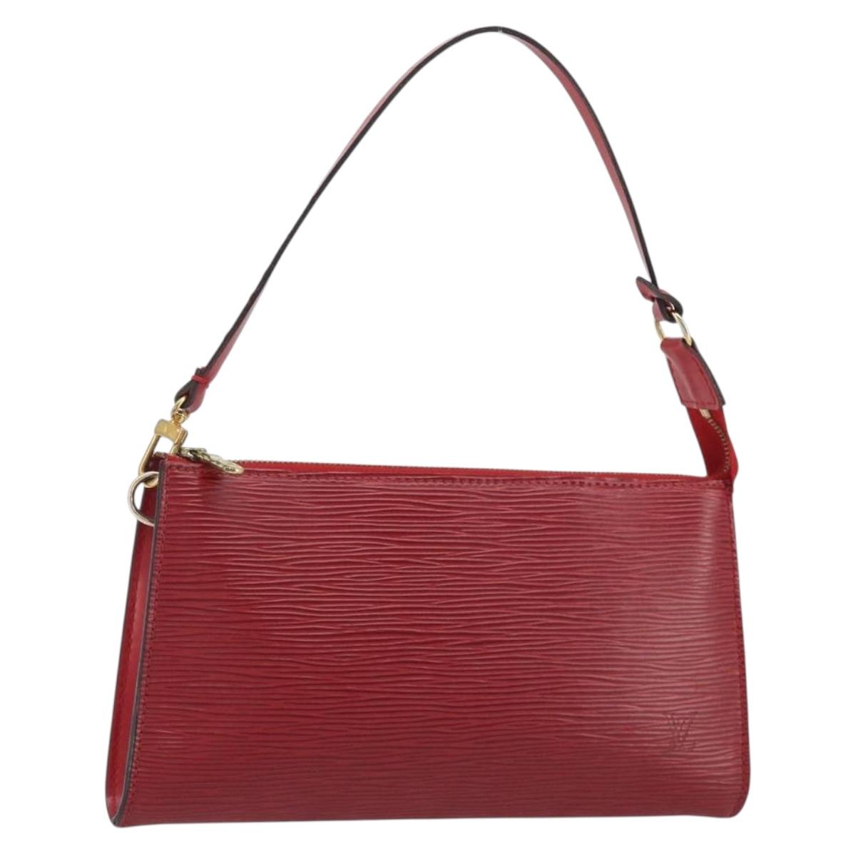 LOUIS VUITTON Epi Pochette Accessoires Pouch Red M52947 LV Auth 192205A