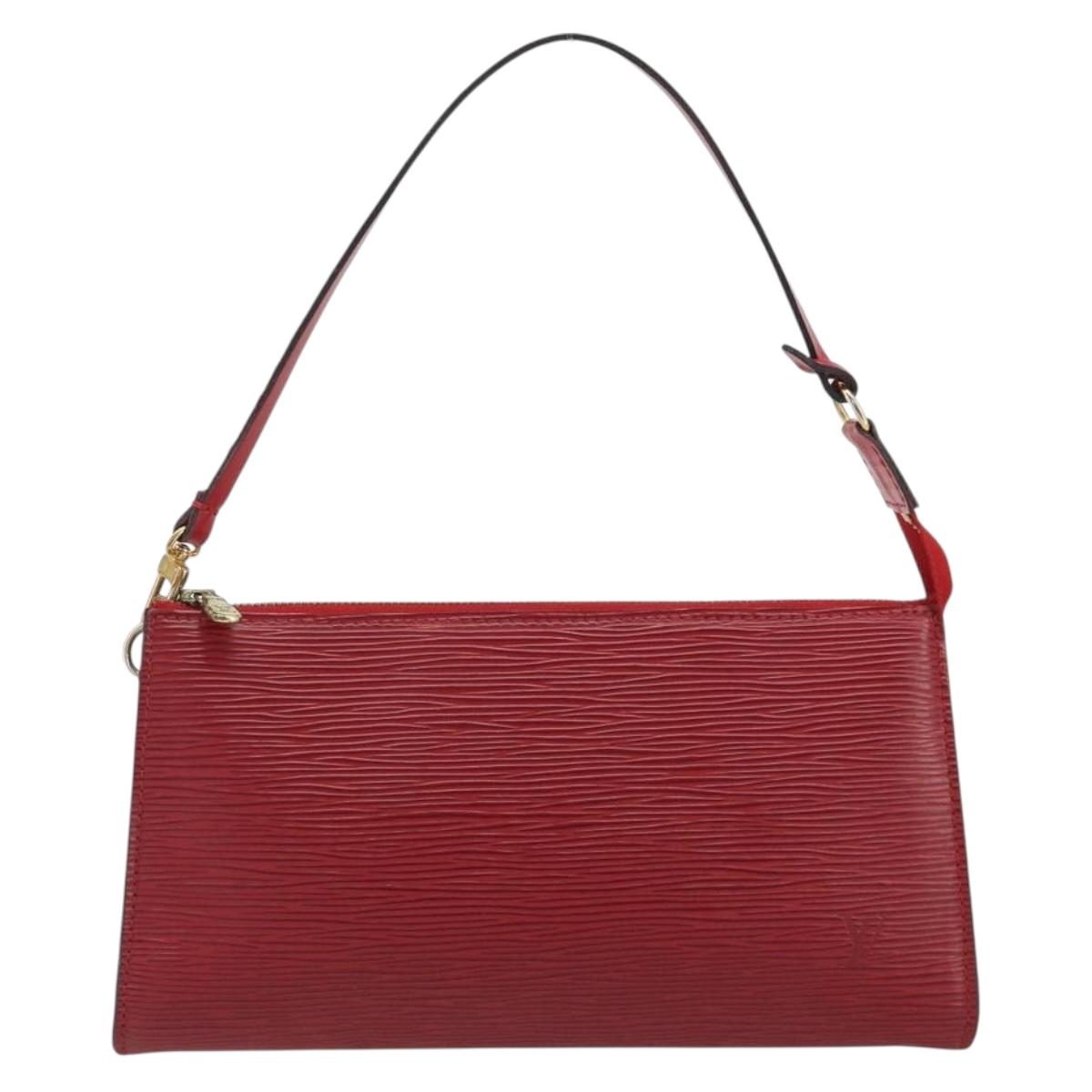 LOUIS VUITTON Epi Pochette Accessoires Pouch Red M52947 LV Auth 192205A