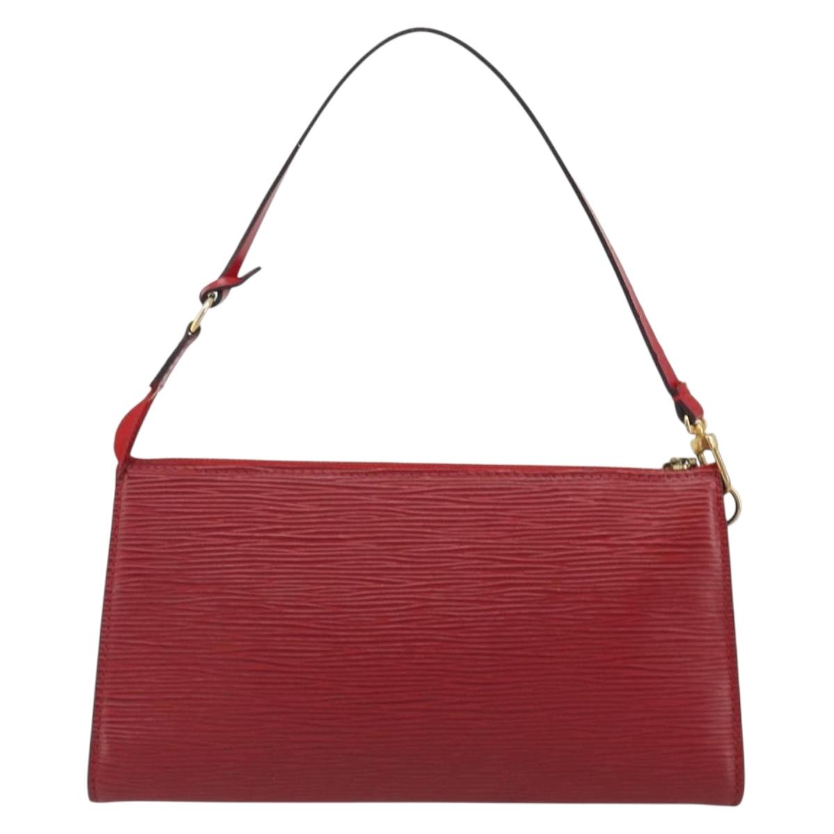LOUIS VUITTON Epi Pochette Accessoires Pouch Red M52947 LV Auth 192205A