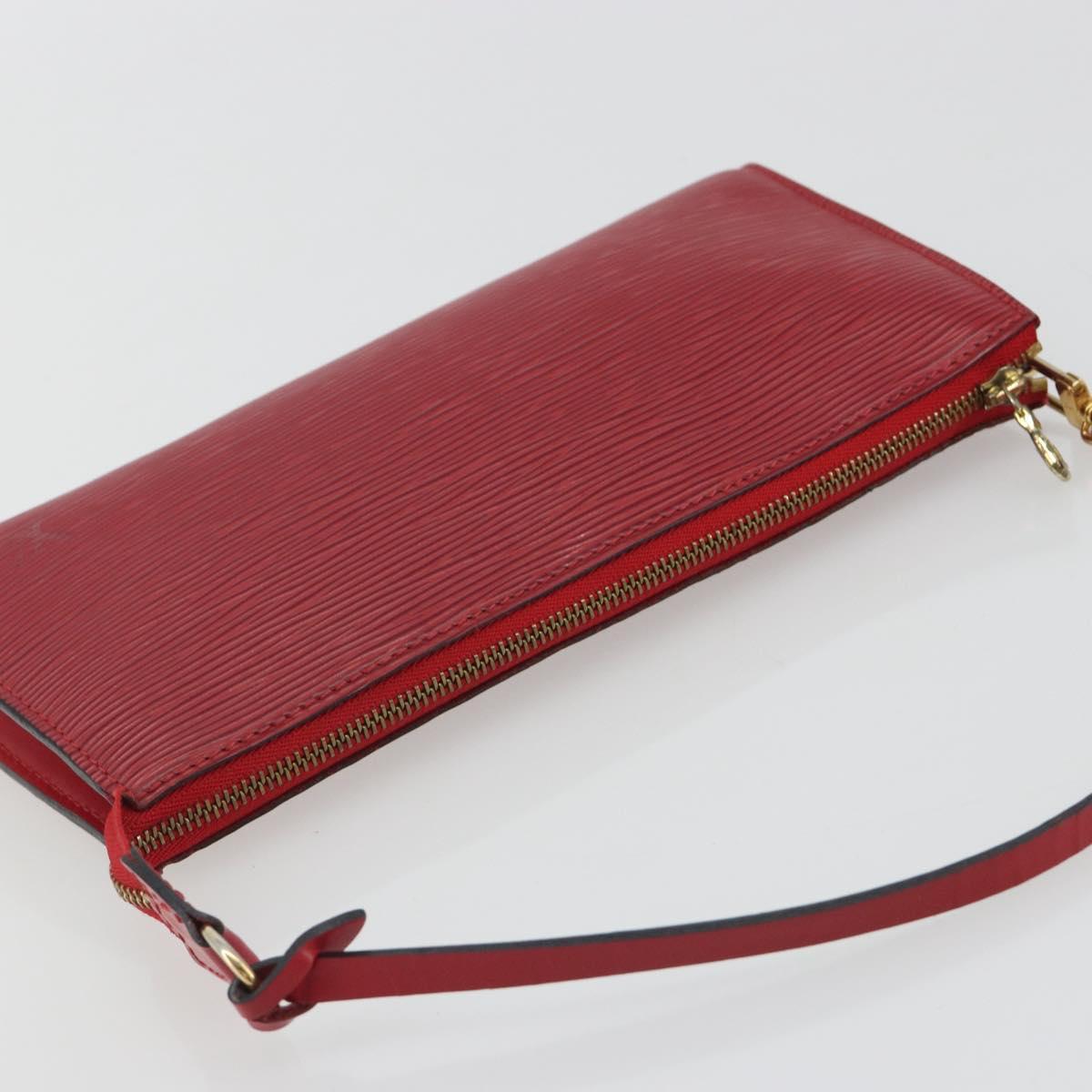 LOUIS VUITTON Epi Pochette Accessoires Pouch Red M52947 LV Auth 192205A