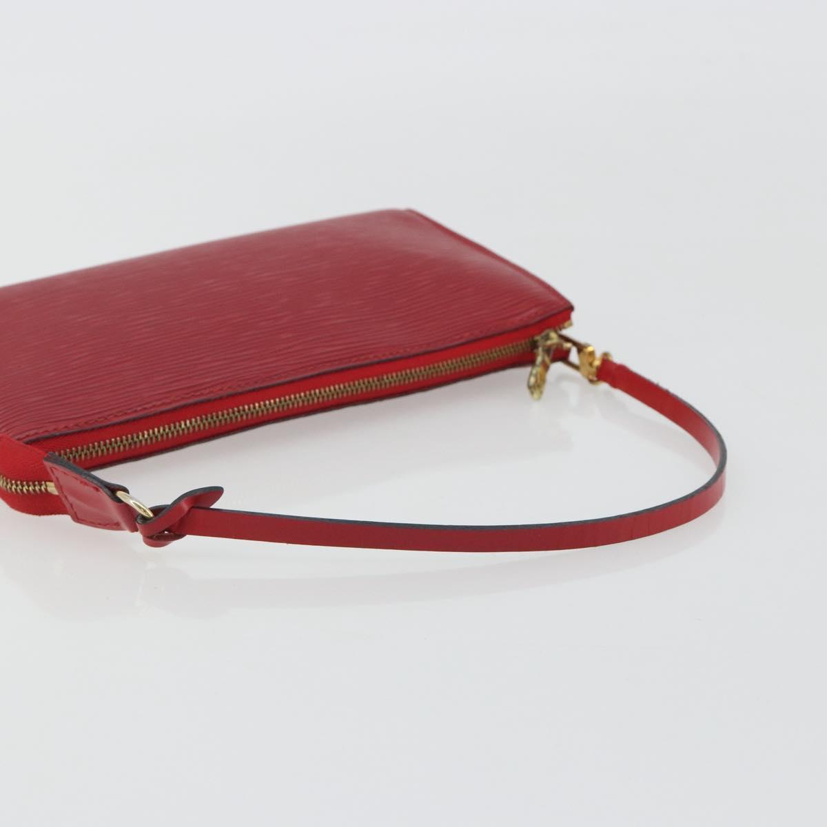 LOUIS VUITTON Epi Pochette Accessoires Pouch Red M52947 LV Auth 192205A