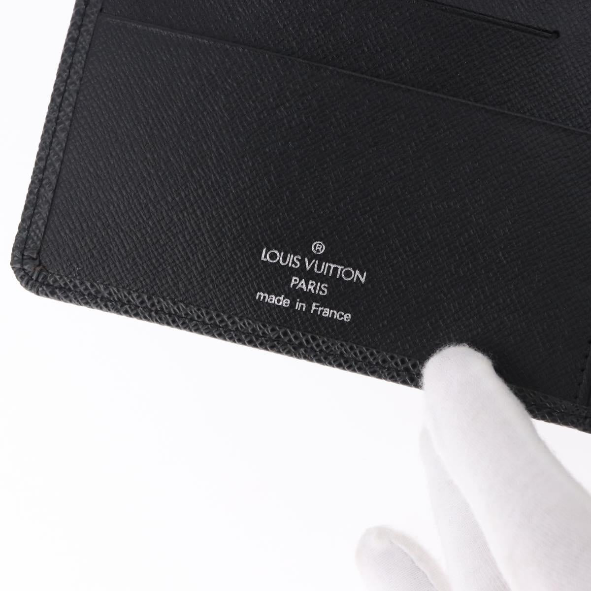 LOUIS VUITTON Taiga Leather Agenda MM Planner Cover Ardoise R20222 Auth 192216