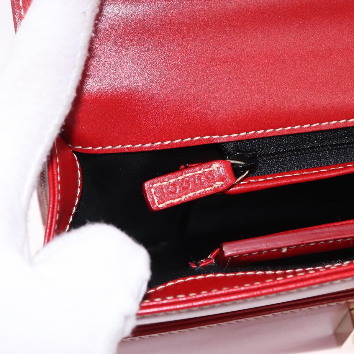 GUCCI Ready Lock Shoulder Bag Leather Red Gold 001 4214 Auth 192221V