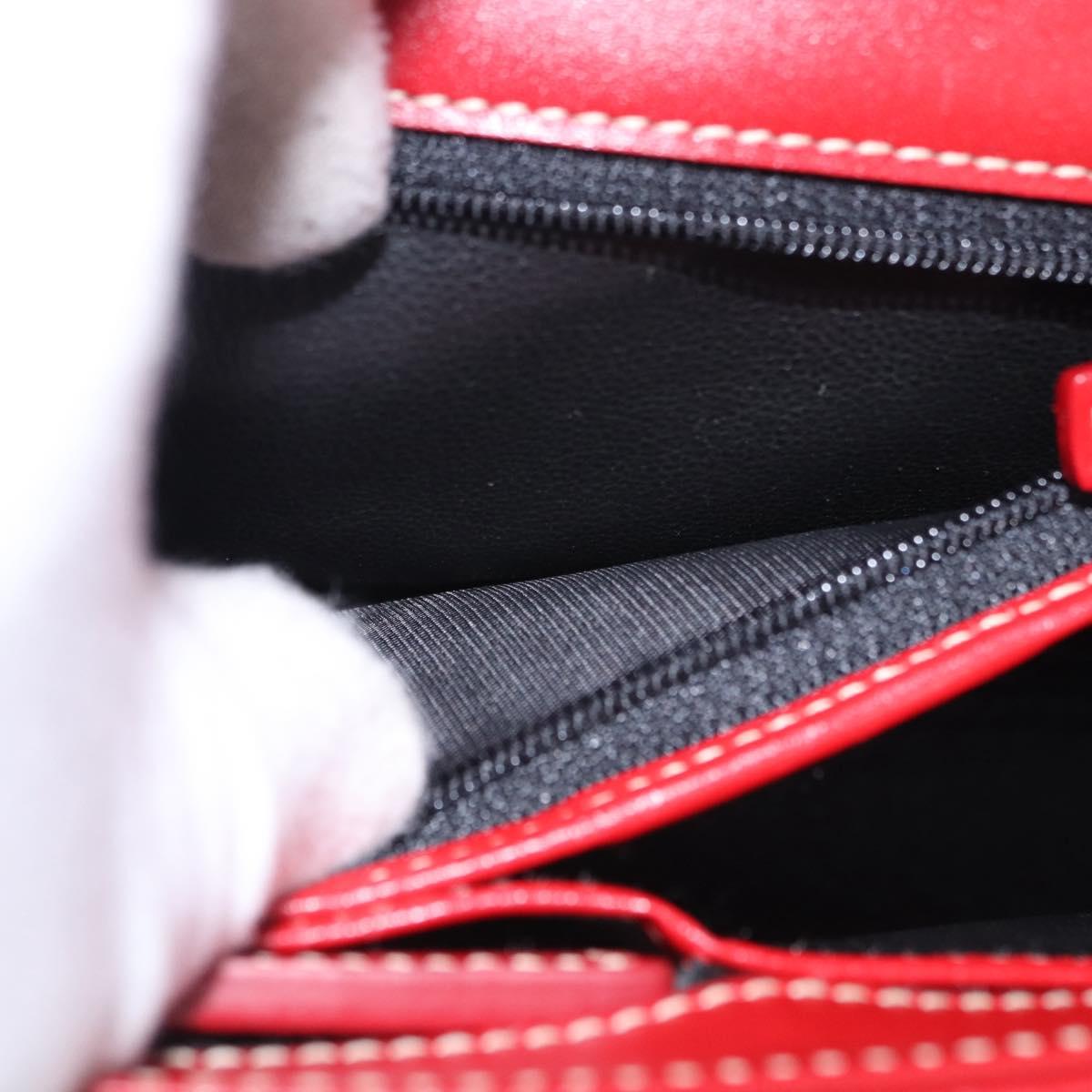 GUCCI Ready Lock Shoulder Bag Leather Red Gold 001 4214 Auth 192221V