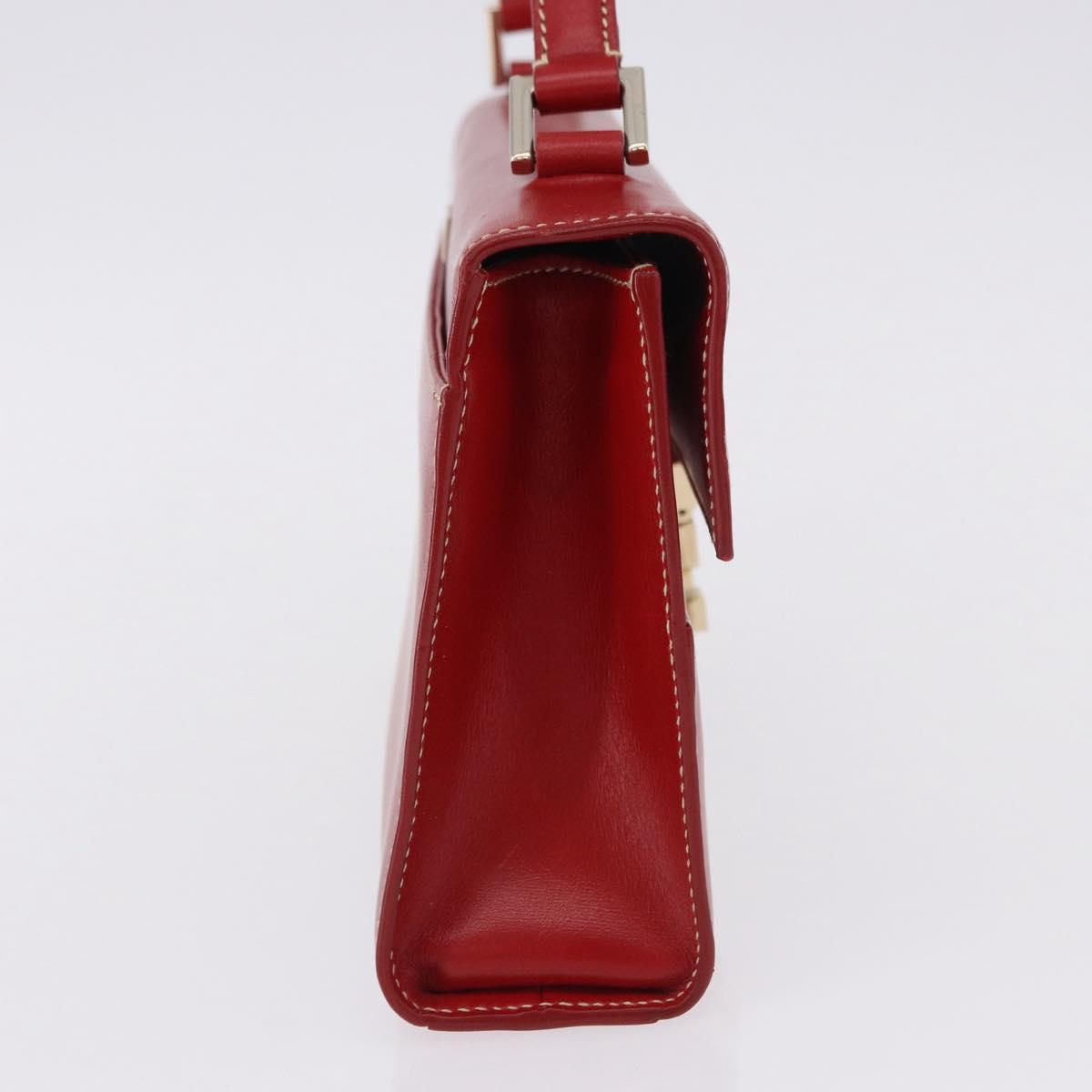 GUCCI Ready Lock Shoulder Bag Leather Red Gold 001 4214 Auth 192221V