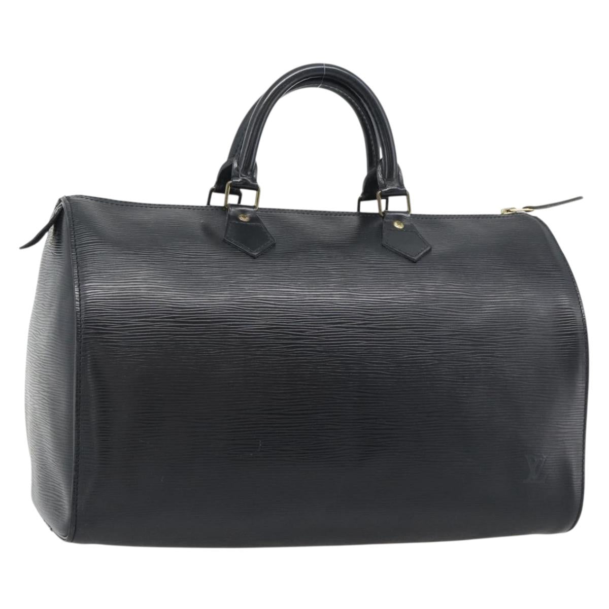 LOUIS VUITTON Epi Speedy 35 Hand Bag Noir Black M42992 LV Auth 192223