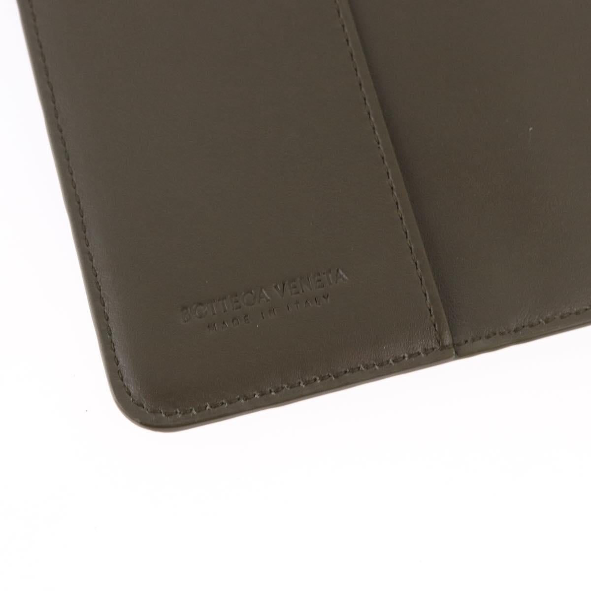 BOTTEGA VENETA INTRECCIATO Day Planner Cover Leather Khaki Auth 192226V