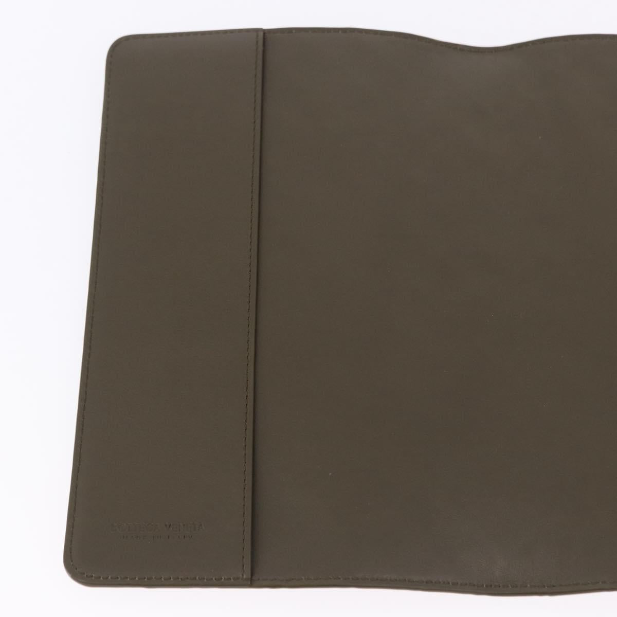 BOTTEGA VENETA INTRECCIATO Day Planner Cover Leather Khaki Auth 192226V