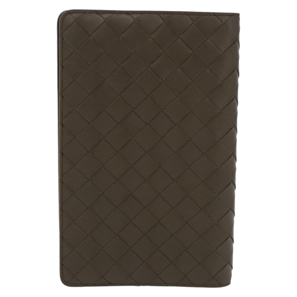 BOTTEGA VENETA INTRECCIATO Day Planner Cover Leather Khaki Auth 192226V