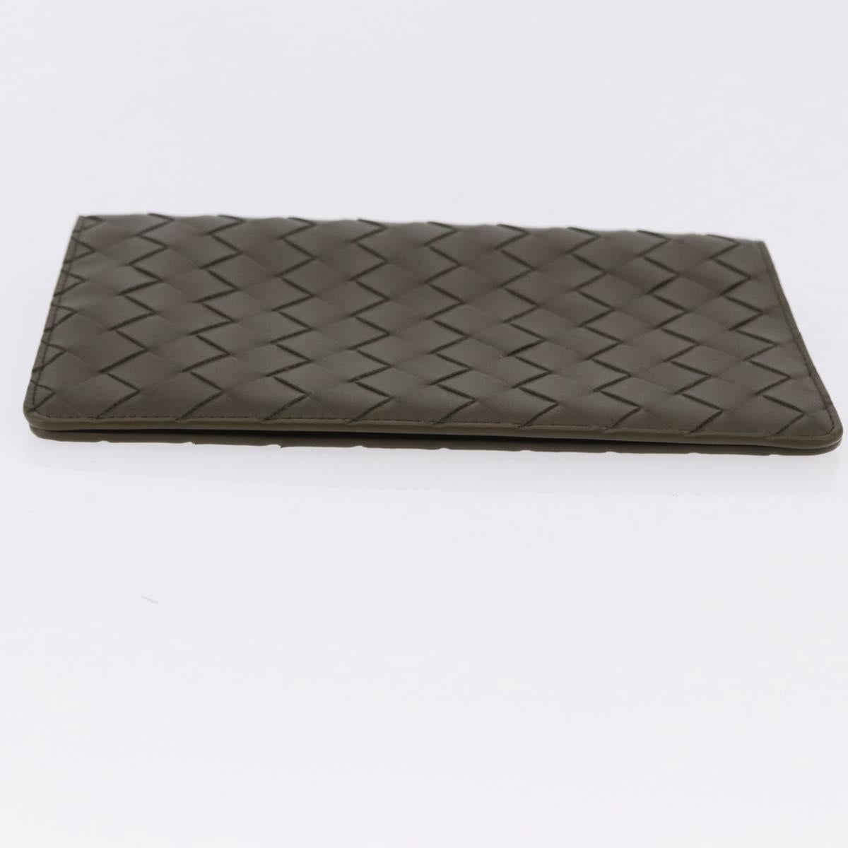 BOTTEGA VENETA INTRECCIATO Day Planner Cover Leather Khaki Auth 192226V