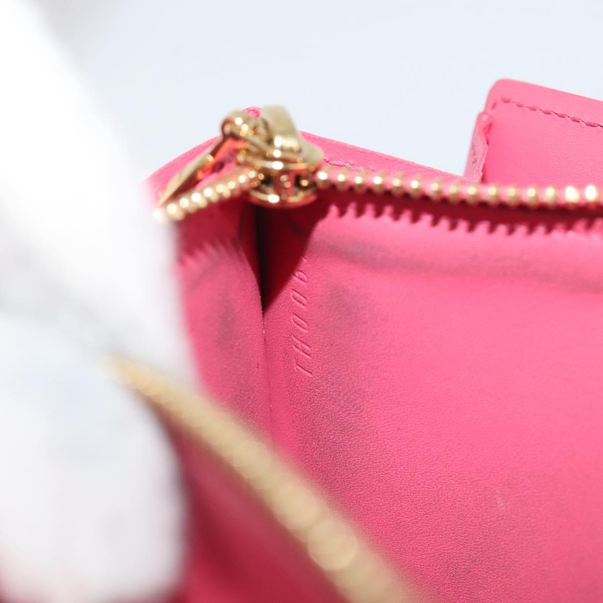 LOUIS VUITTON Vernis Porte Monnaie Credit Wallet Fusha Pink M91236 Auth 192227V
