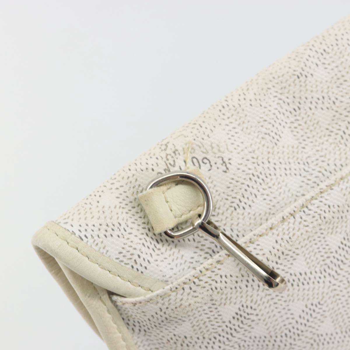 GOYARD Herringbone Pouch PVC White Auth 192230