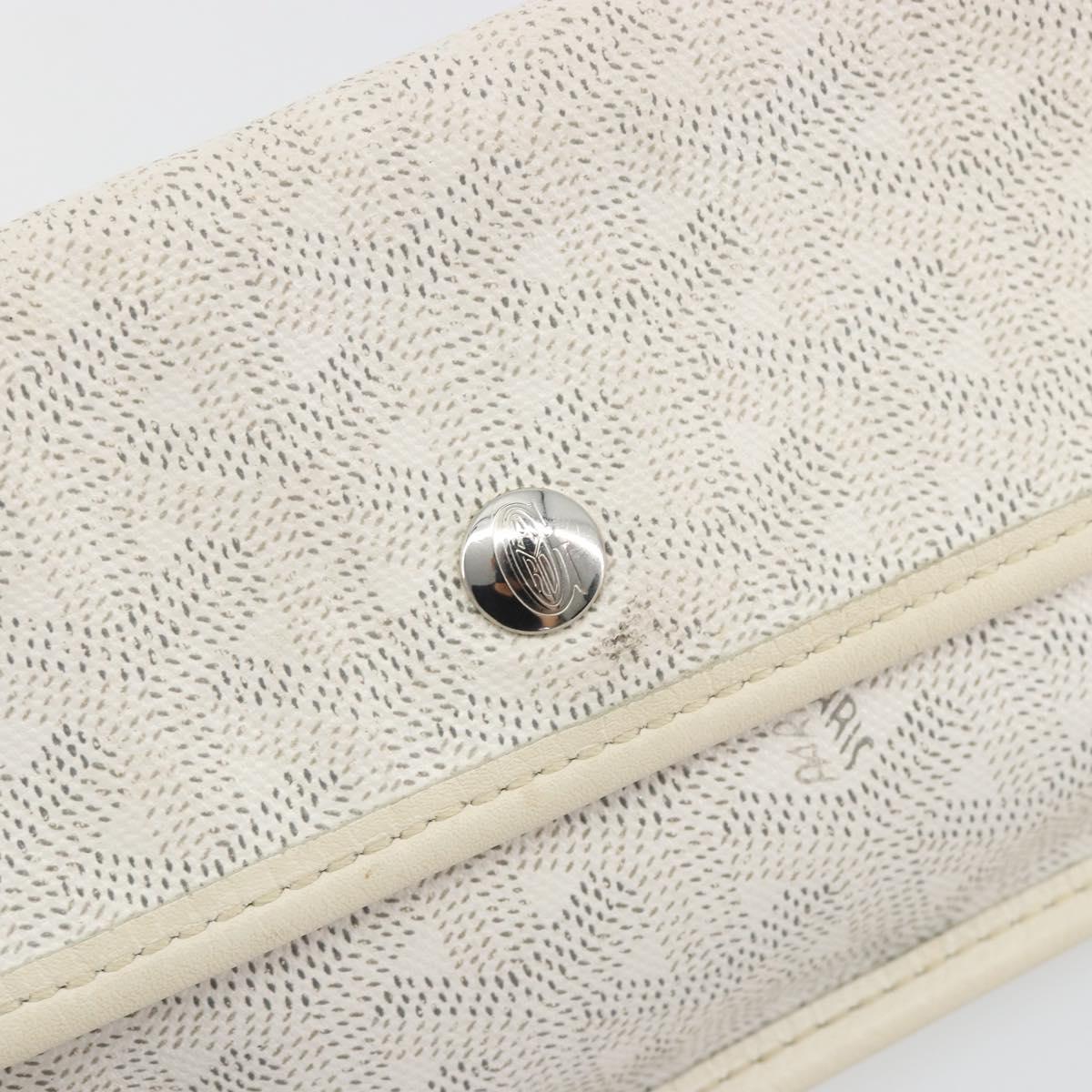 GOYARD Herringbone Pouch PVC White Auth 192230