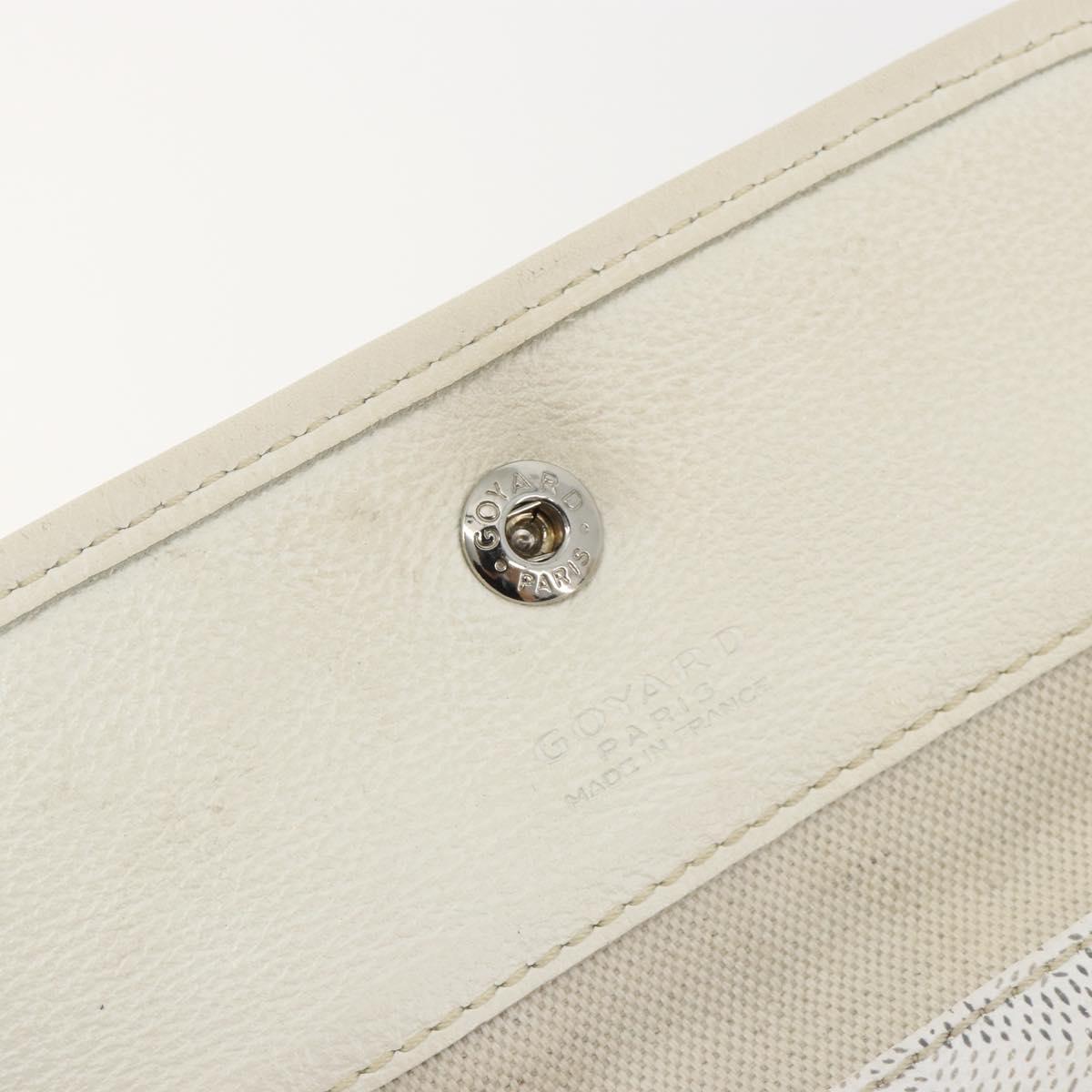 GOYARD Herringbone Pouch PVC White Auth 192230