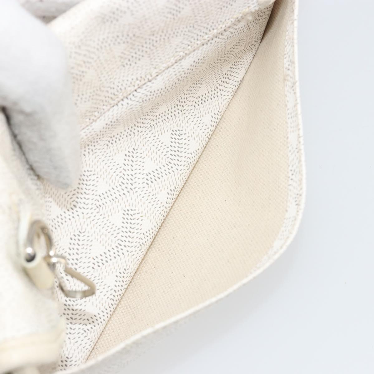 GOYARD Herringbone Pouch PVC White Auth 192230