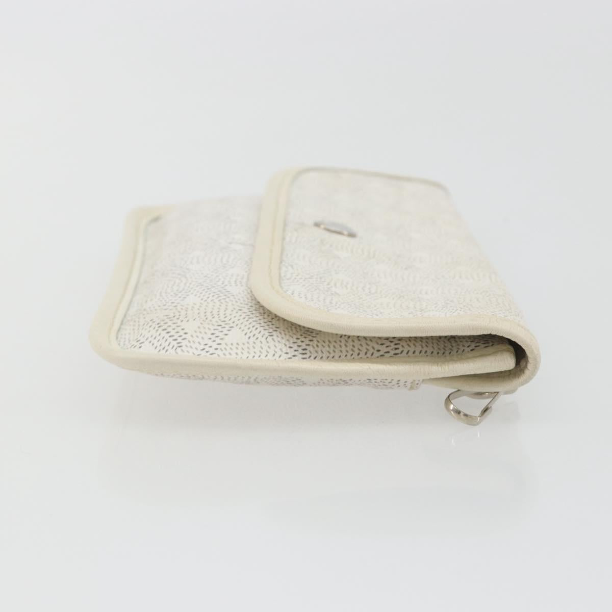 GOYARD Herringbone Pouch PVC White Auth 192230