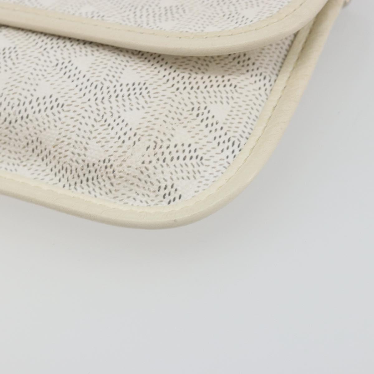 GOYARD Herringbone Pouch PVC White Auth 192230