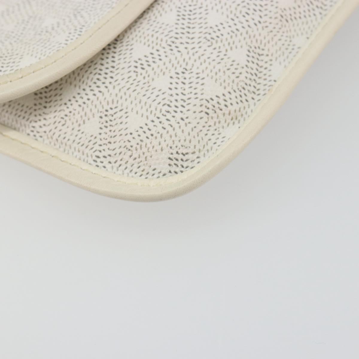 GOYARD Herringbone Pouch PVC White Auth 192230