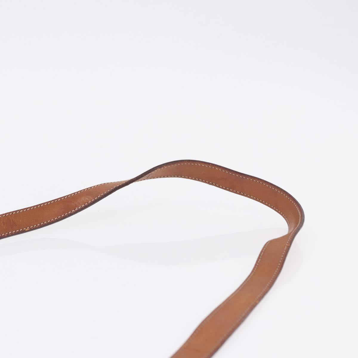 CELINE Macadam Canvas Hand Bag PVC Leather 2way Brown Gold Auth 192234