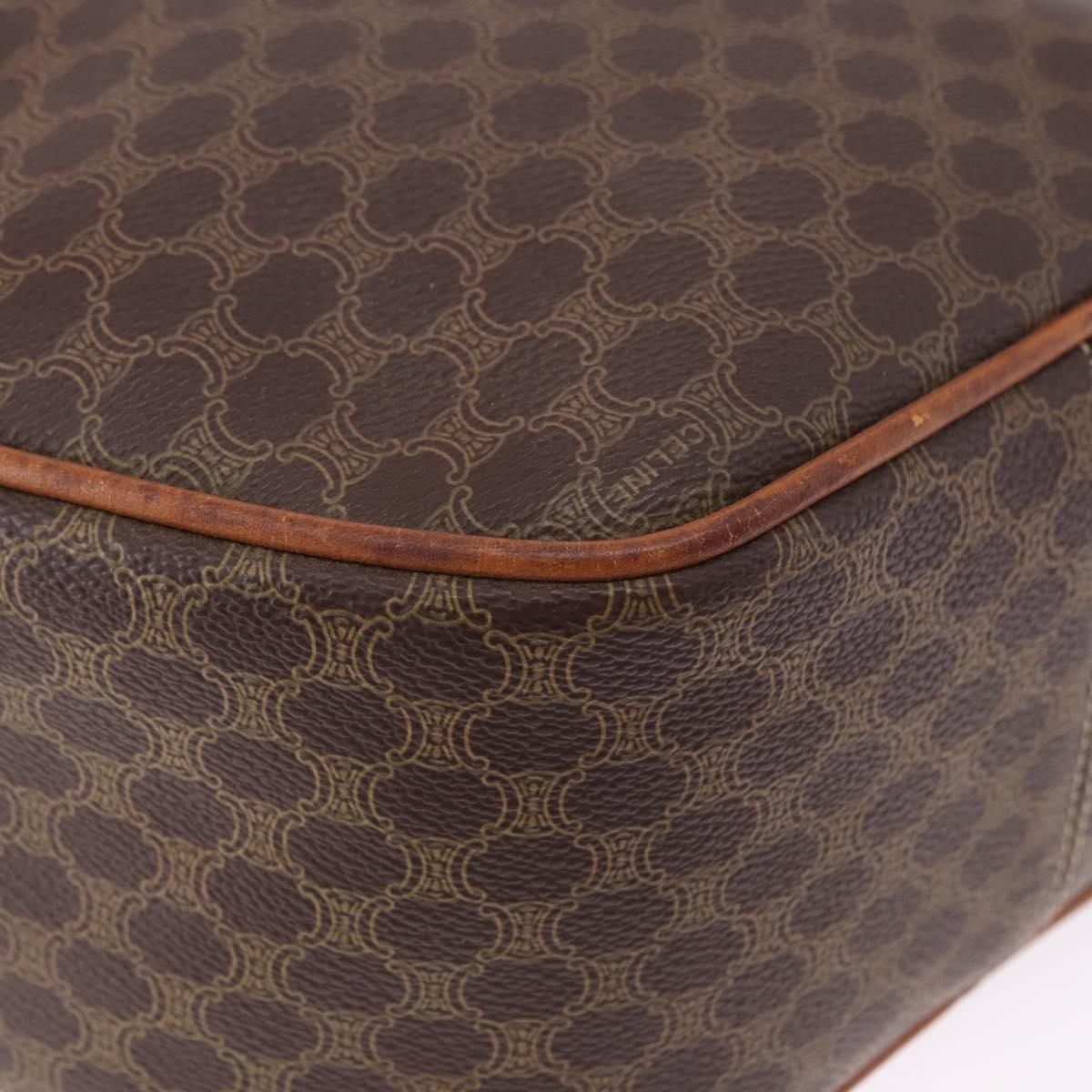 CELINE Macadam Canvas Hand Bag PVC Leather 2way Brown Gold Auth 192234