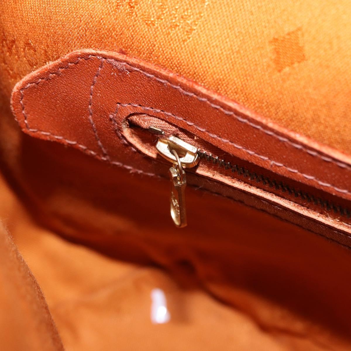 MCM Vicetos Logogram Shoulder Bag PVC Leather Brown Gold Auth 192235