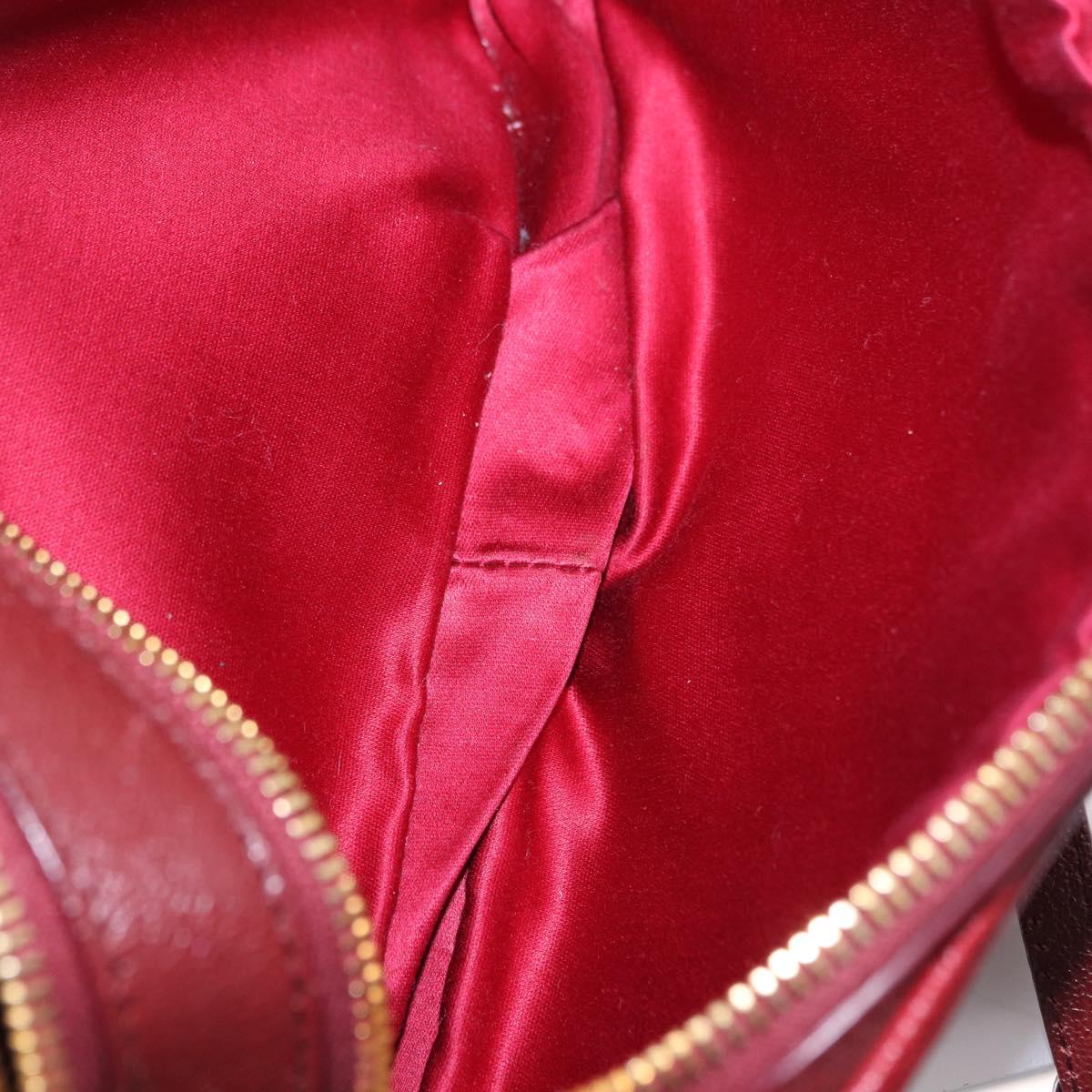 Miu Miu Shoulder Bag Leather Red Gold Auth 192246V