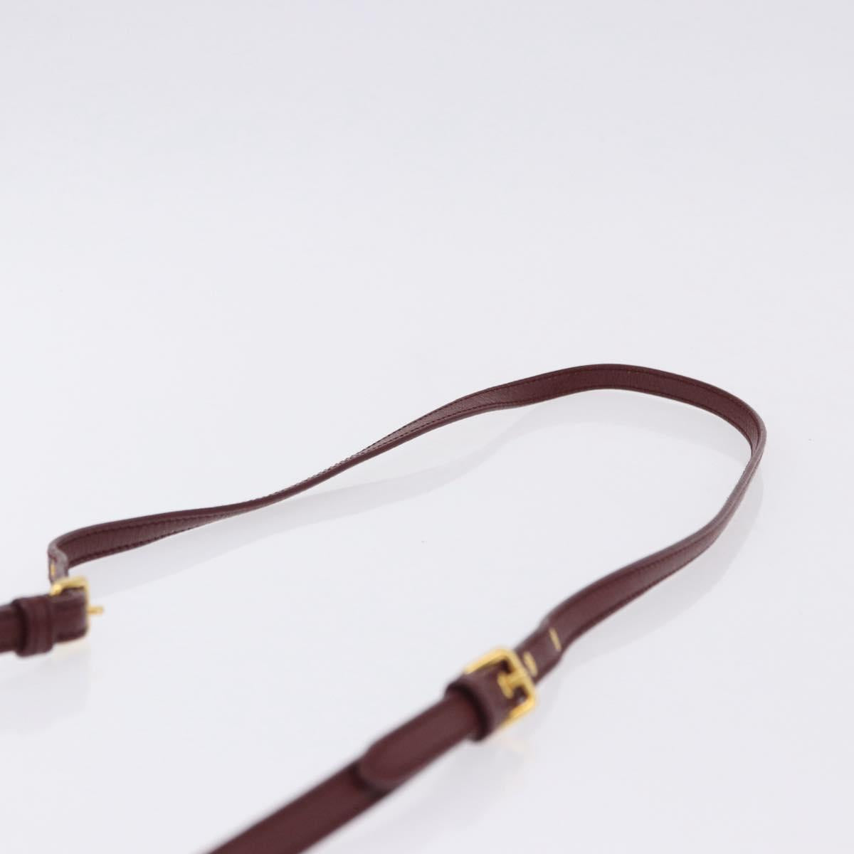 Miu Miu Shoulder Bag Leather Red Gold Auth 192246V