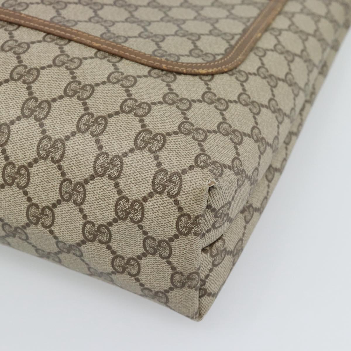GUCCI GG Supreme Web Sherry Line Tote Bag PVC Beige Gold 40 02 003 Auth 192248
