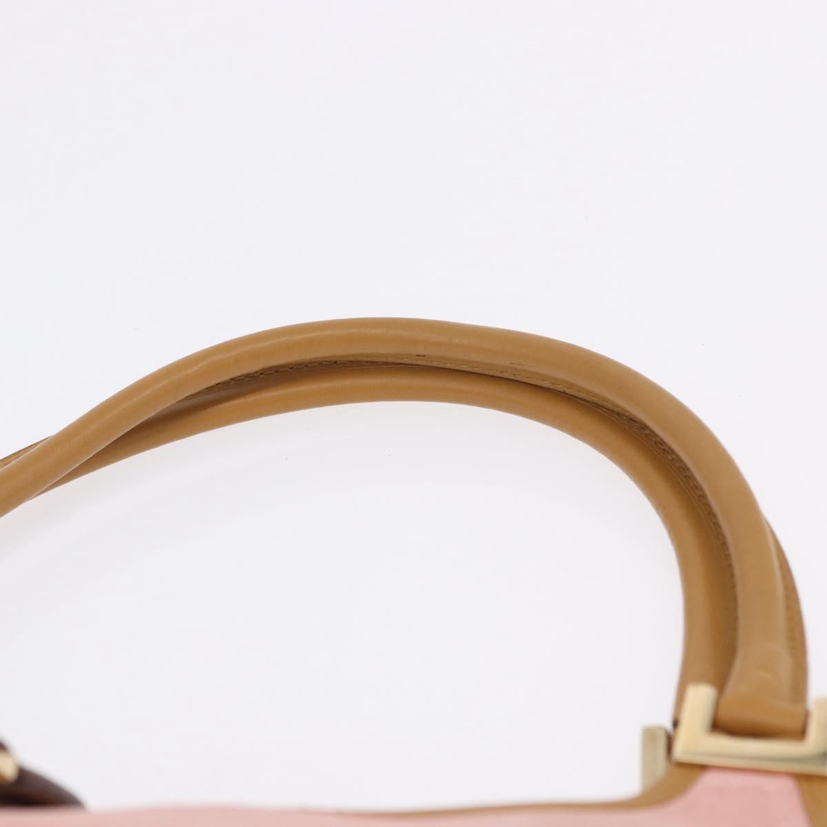 GUCCI Jackie Hand Bag Suede Pink Gold 002 1068 Auth 192263A